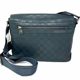 LOUIS VUITTON Teal Flap DAMIER INFINI Leather Messenger Bag