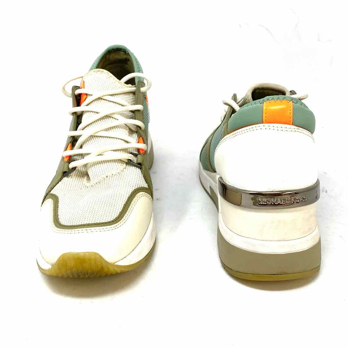 Michael by Michael Kors Women's Gray Green Size 9 Lace-up Sneakers
