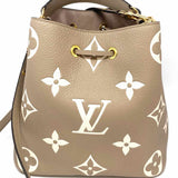 LOUIS VUITTON 2026 NeoNoe MM Giant Bicolour Cream Empreinte Leather Satchel