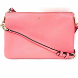 Kate Spade Leila Triple Gusset Salmon Pebbled Leather Crossbody