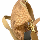 Clare V. Moyen Messenger Beige Hobo Woven Leather Shoulder Bag