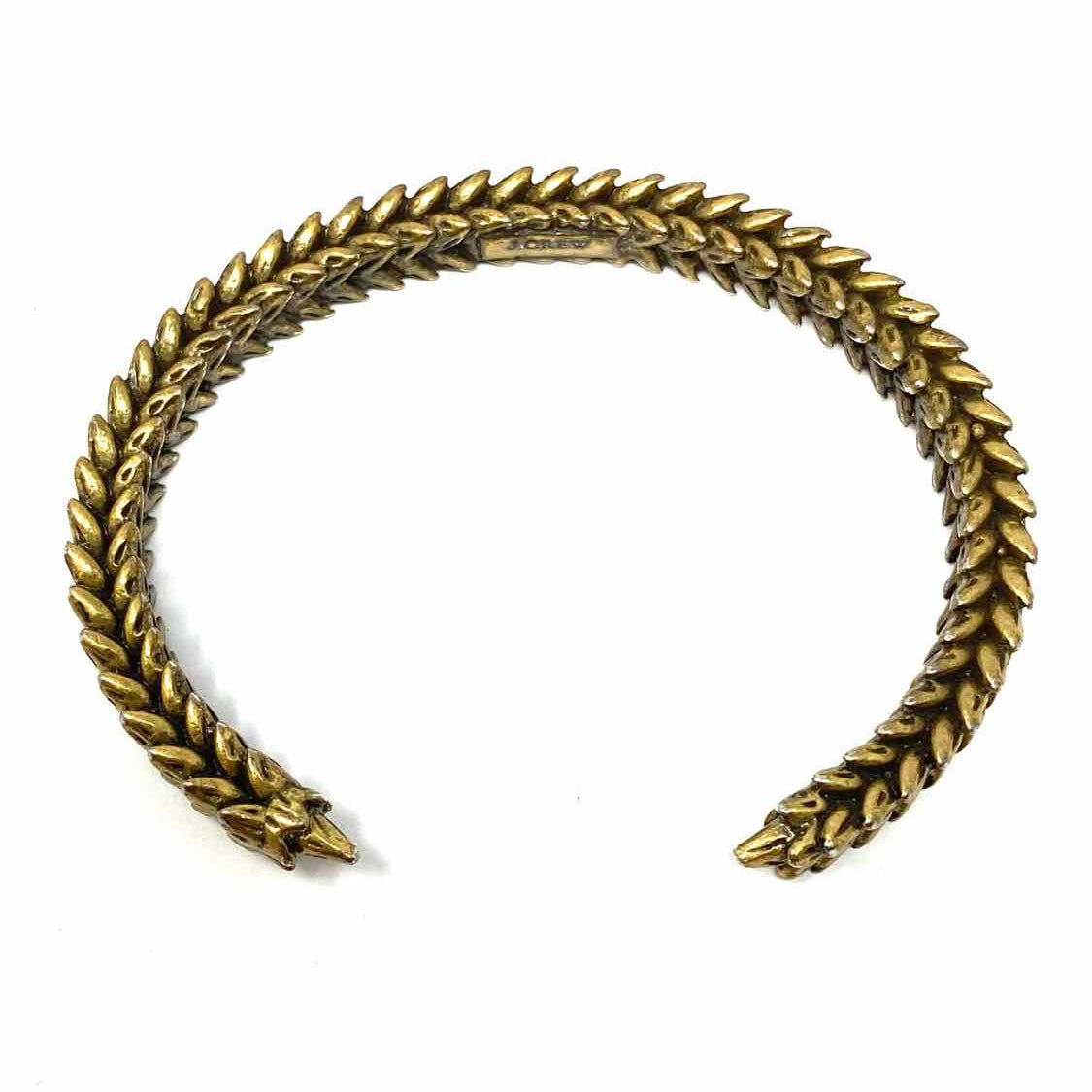 J Crew Bronze Tone Bangle 6" Abstract Bracelet