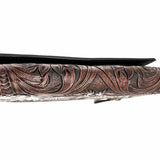 Adyan Brown Accordion Floral Embossed Leather Wallet