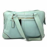 Coach Hampton XL Teal Zip Pebbled Leather Shoulder Bag