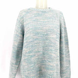 Eileen Fisher Women's Light Blue Size S Crew Neck Wool Silk Blend Knit Sweater