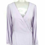 J Crew Mercantile Women's Lilac V-Neck Viscose Size 6 Long Sleeve