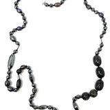 anthology Gunmetal Beaded Hematite & Pearl Necklace