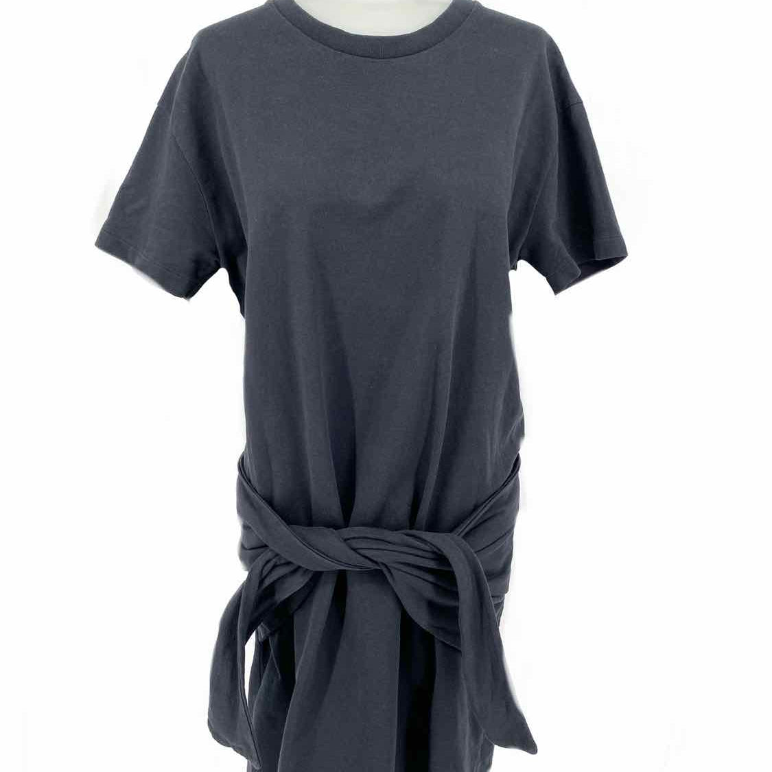 ALLSAINTS Women's Black Size 4 T-shirt Jersey Front Tie Dress - Article Consignment ALLSAINTS Women's Black Size 4 T-shirt Jersey Front Tie Dress - Article Consignment