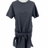 ALLSAINTS Women's Black Size 4 T-shirt Jersey Front Tie Dress