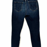 Mother The Looker Ankle Fray Women's Dark Blue Size 27/4 Skinny Raw Hem Jeans