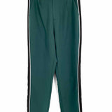 Kittenish Pantalones rectos de color verde/negro para mujer, talla XS