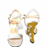 Gucci Women's Engel Silver Size 37.5/7.5 Engel Wedge Swarovski Crystal Sandals