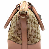 Gucci Canvas Beige Zip Top Web Accent GG Satchel