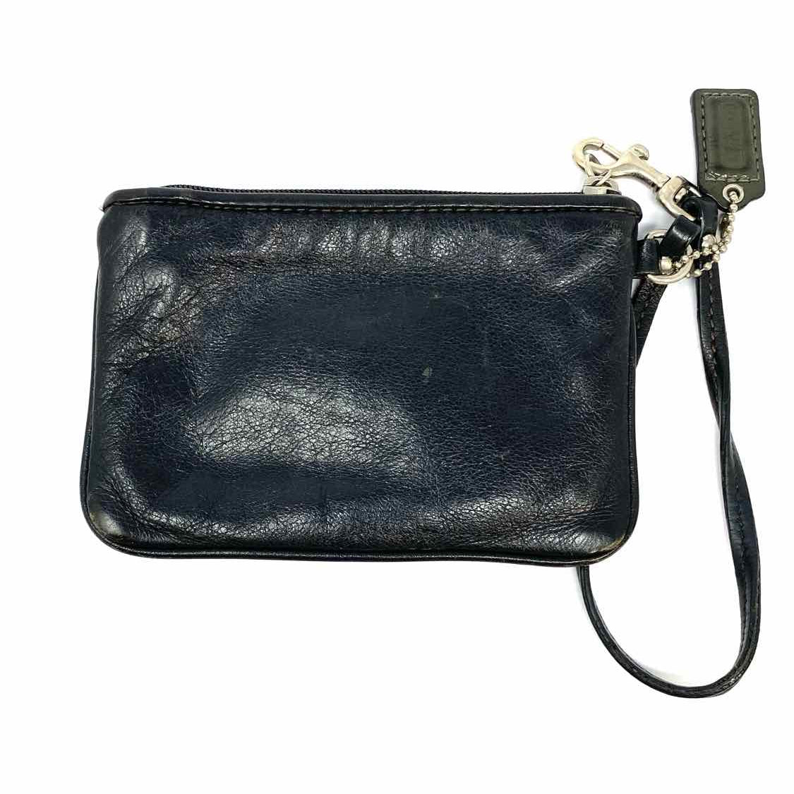 Coach Madison Black Rectangular Leather Wristlet