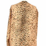 BROCHU WALKER Ember Women's Brown Size L Button Down Leopard Print Long Sleeve