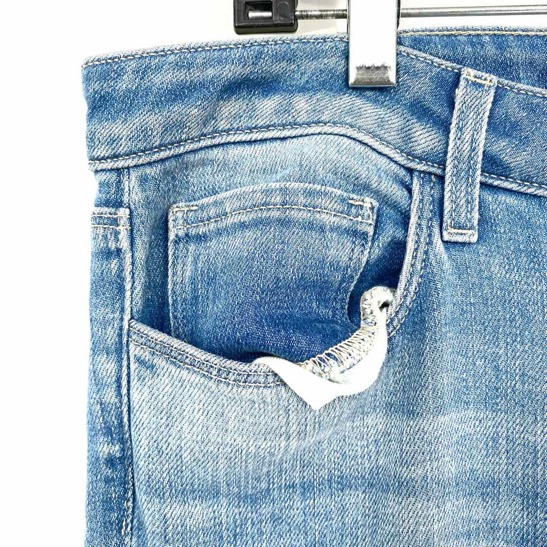 L'AGENCE Women's Blue Size 30/10 straight cut Raw Hem Jeans