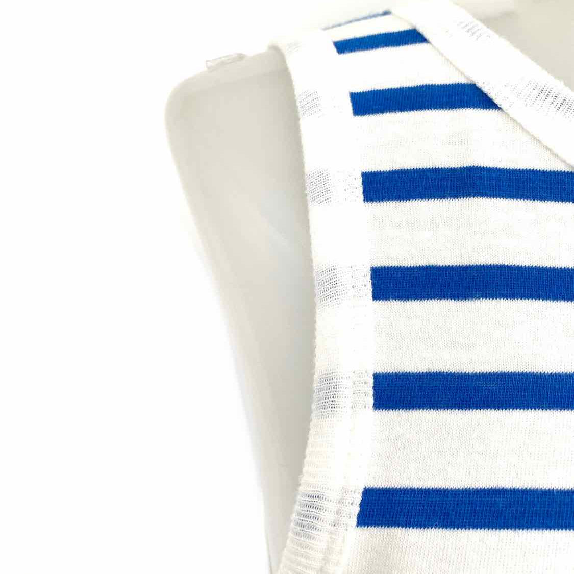 Current / Elliott Women's Blue/White Size S Scoop Neck Cotton Stripe Sleeveless