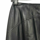 Talbots Women's Black Size 4 pencil Leather Skirt