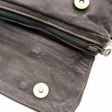 Magali Designs Brown Flap O Ring Leather Waist Bag