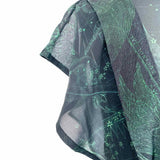 ALLSAINTS Women's Black Green Size 2 Butterfly Sleeve Celestial Dress