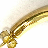 Estate 925 Sterling Gold Tone Hoop Earrings
