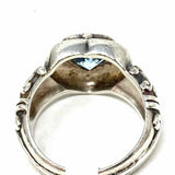 Brighton Prima Donna 8.25 .925 Silver Heart Blue Topaz Ring
