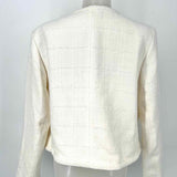 Ann Taylor Women's White Size 14P Boucle Tweed Blazer