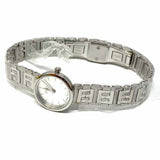 Fendi Forever Fendi 19mm Stainless Steel Silver Round FF Monogram Watch