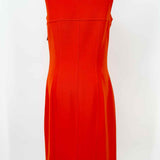 Ralph Lauren-Black Women's Orange Size 8 Sleeveless Wool Blend Dress