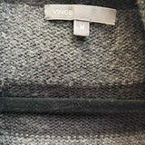 Vince Women's Black Gray Size M Hooded Cardigan