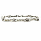 NADRI Silver tone Link Crystal Bracelet