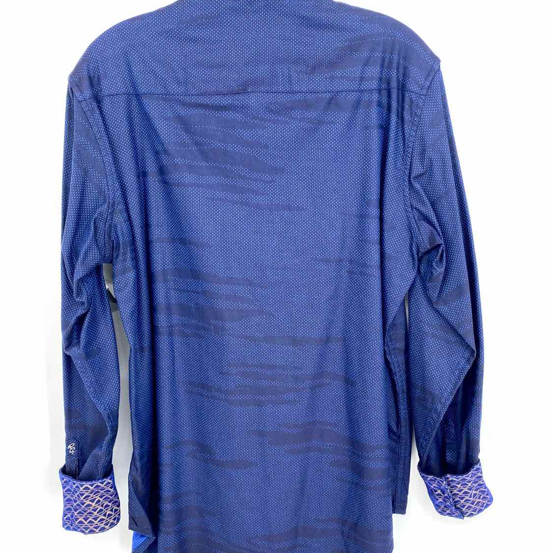 Robert Graham Men's Blue Sparkly Size S Long Sleeve Shirt