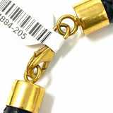 Alexander McQueen Leather Black Gold Tone Choker Skulls Necklace