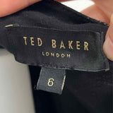 Ted Baker Gemmi Rouleau Women's Black White Size 14 Long Sleeve Celestial Dress