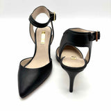 Louise et Cie Women's Black Size 5 Ankle Strap Leather Pumps