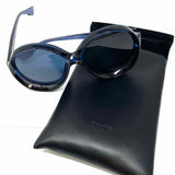 Christian Dior Bianca Navy Oval Sunglasses