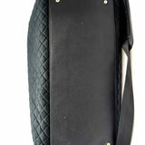 Brighton Canvas Black Brown Croc Embossed Leather Briefcase