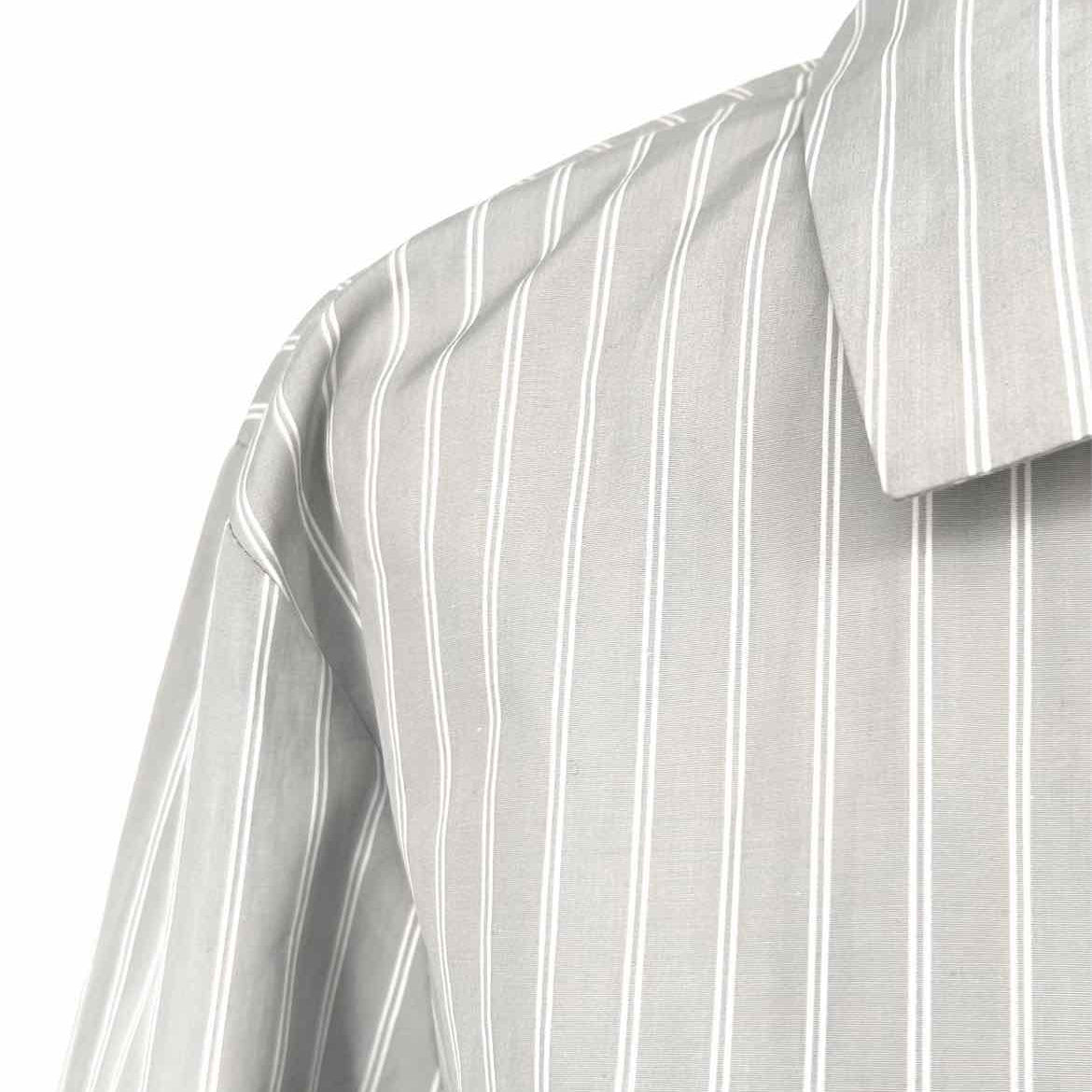 Tory Burch Women's Gray Size 6 Zip Stripe Long Sleeve
