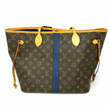 LOUIS VUITTON 2015 Neverfull MM Fish Custom Coated Canvas Brown Monogram Tote