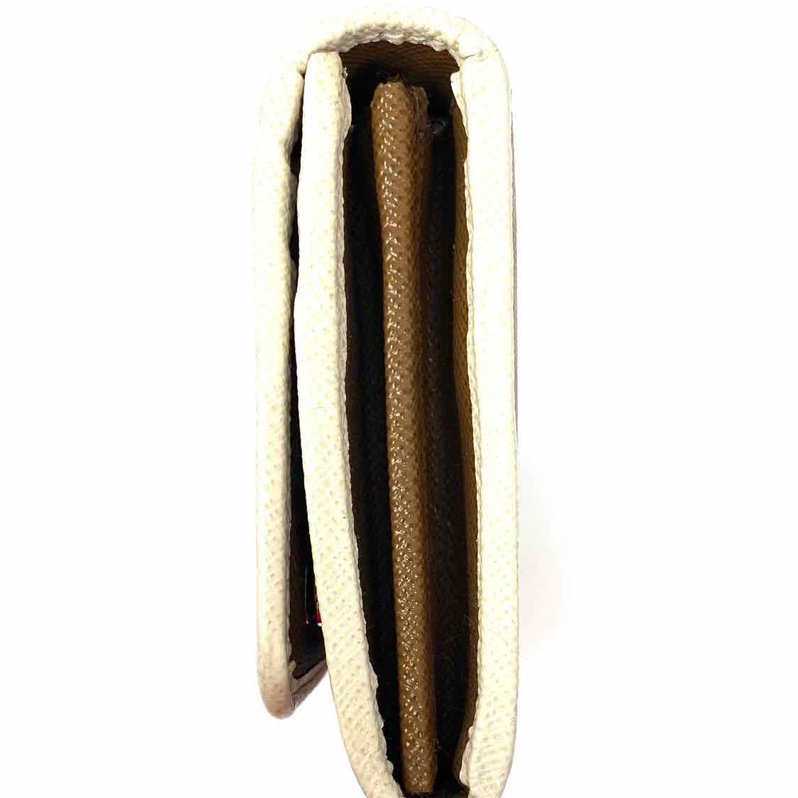 Prada Brown Accordion Saffiano Leather Wallet