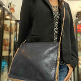 STELLA McCARTNEY Falabella Navy Rose Chain vegan leather Made in Italy Crossbody