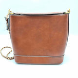 MNG Brown Bucket vegan leather Crossbody