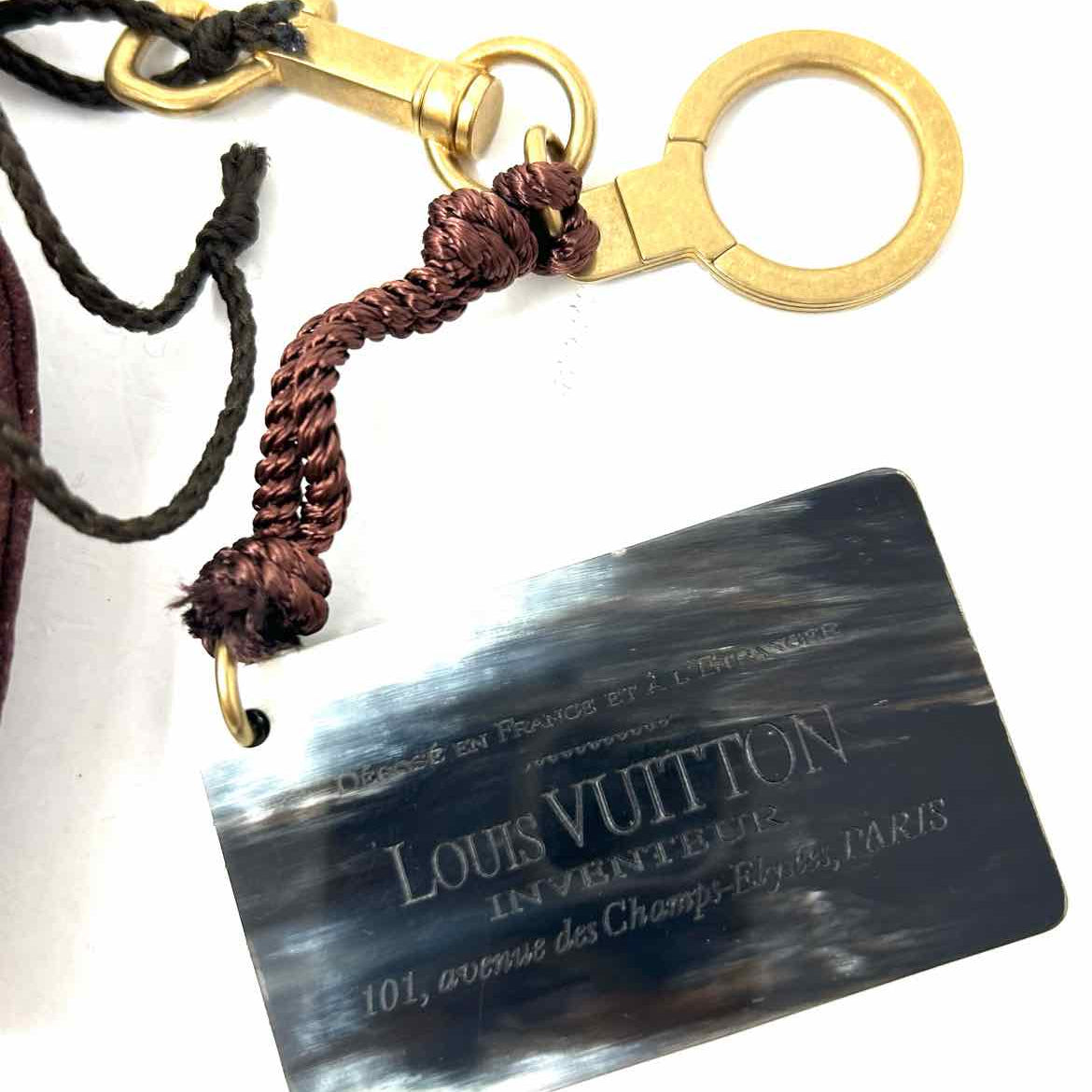 LOUIS VUITTON INVENTEUR Keychain Metal Brass Charm