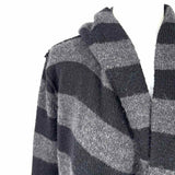 Vince Women's Black Gray Size M Hooded Cardigan