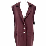 Free People Women's Brown Size M Collared Vest