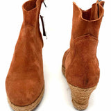 Holding Horses Women's Orange Size 40/9 Wedge Suede Espadrille Bootie