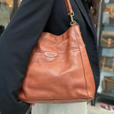 American Leather Co. Brown Pebbled Leather Tote