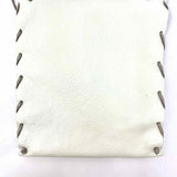 White Pouch Stone Leather Crossbody