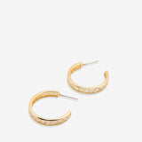 Beautifully Broken Baguette Midi Hoop Earrings