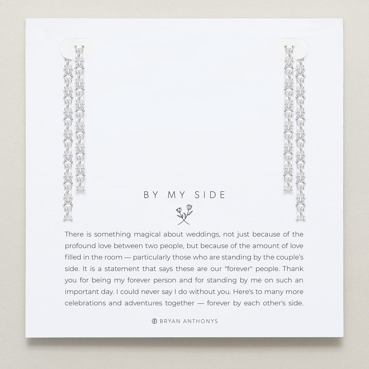 By My Side Baguette Chandelier Earrings
